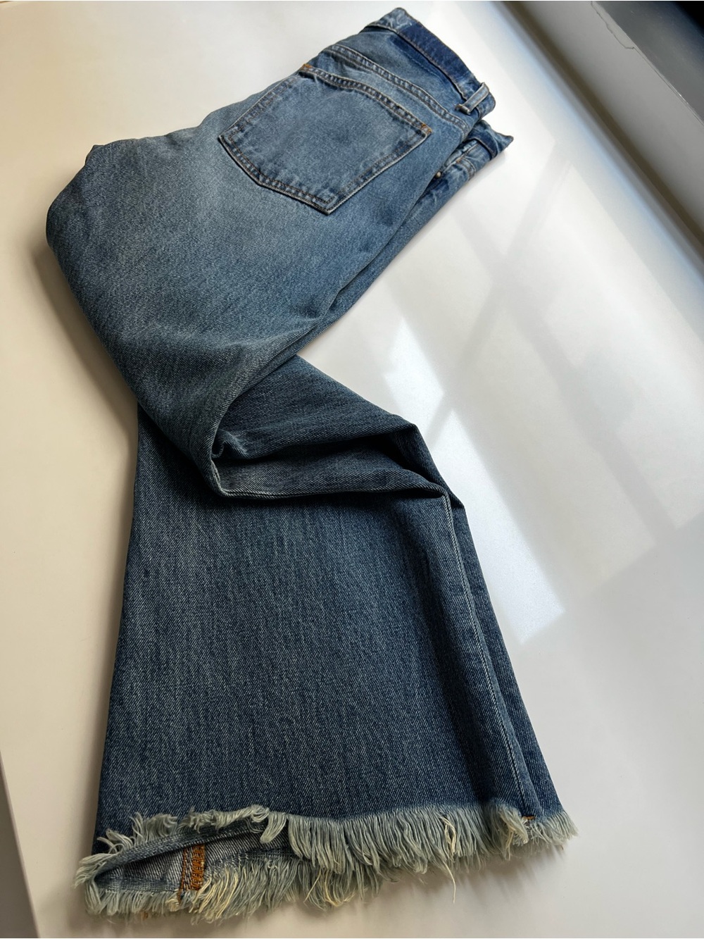 The Great Women's “Kick Bell” Frayed -Hem Jeans size 27